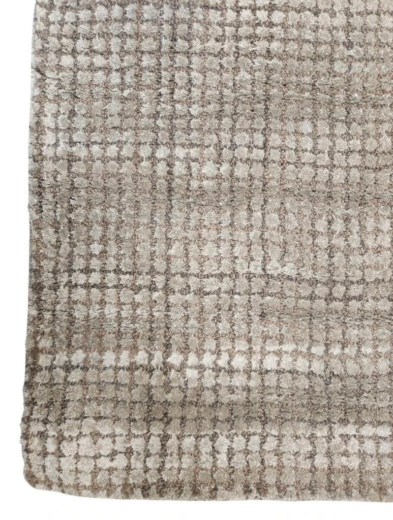 Handgeknoopt oosters modern tapijt viscose India 155x246cm, Modern, Scandinavisch, 150 tot 200 cm, Onbekend, 200 cm of meer