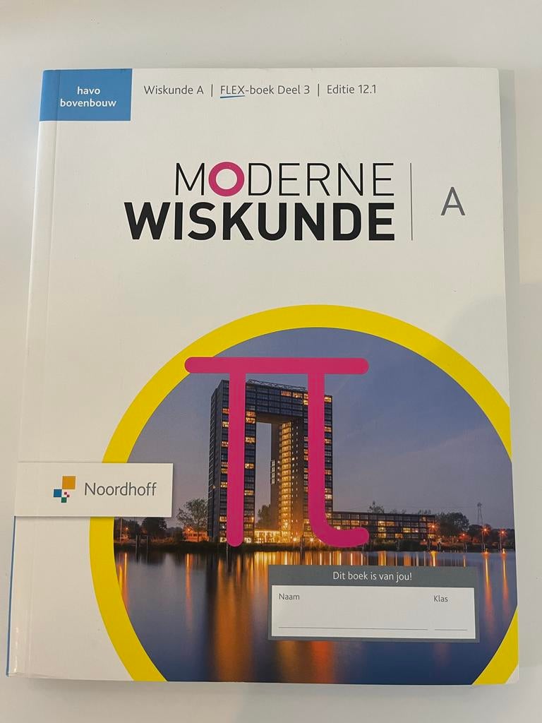 Moderne Wiskunde A FLEX-boek Deel 3 HAVO Editie 12.1, Boeken, Ophalen of Verzenden, Zo goed als nieuw, HAVO, Wiskunde A