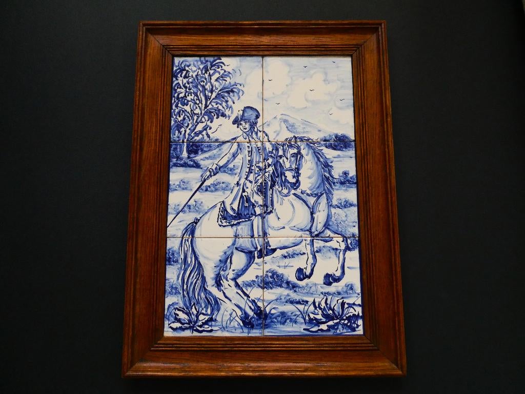 Tegeltableau Nuno Oliveira dressuurinstructeur te paard, Ophalen of Verzenden