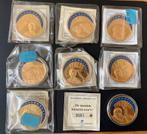 Ecu herdenkingspenning , CU/NI verguld, Postzegels en Munten, Penningen en Medailles, Ophalen of Verzenden, Overige materialen