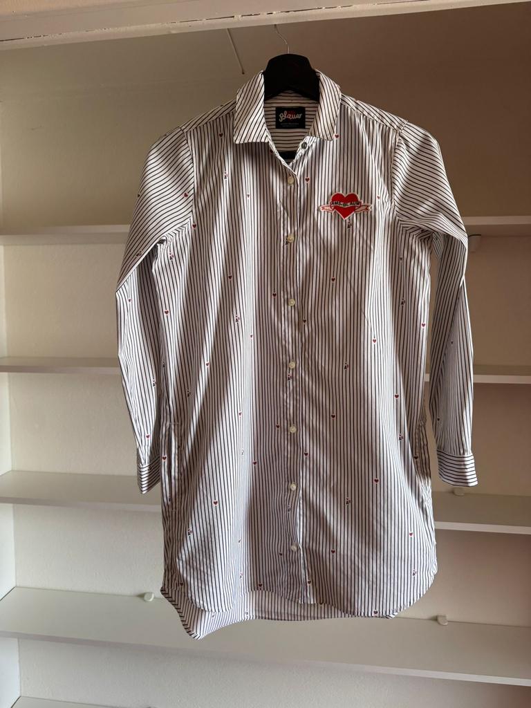 Wit/blauw /rode hartjes tuniek van scotch r bell maat 12/152, Kinderen en Baby's, Kinderkleding | Maat 152, Ophalen of Verzenden