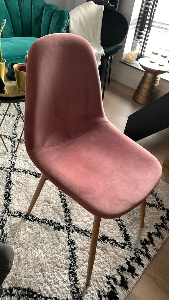Leuk rose stoeltje velours, Huis en Inrichting, Stoelen, Ophalen, Zo goed als nieuw, Overige kleuren, Eén