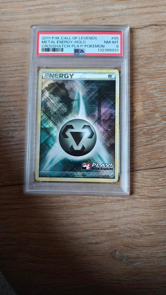 Pokémon Metal Energy Holo Crosshatch PSA 8, Ophalen of Verzenden