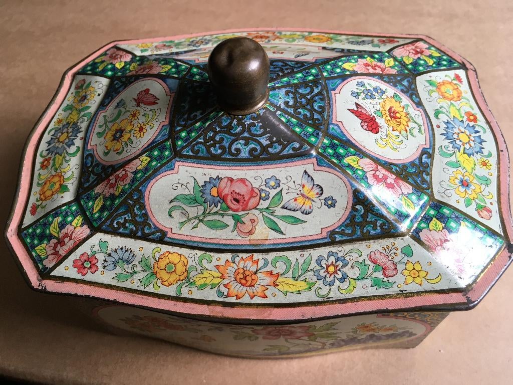 oma's koektrommel container made in holland, Ophalen of Verzenden, Gebruikt, Koek(jes), Overige merken