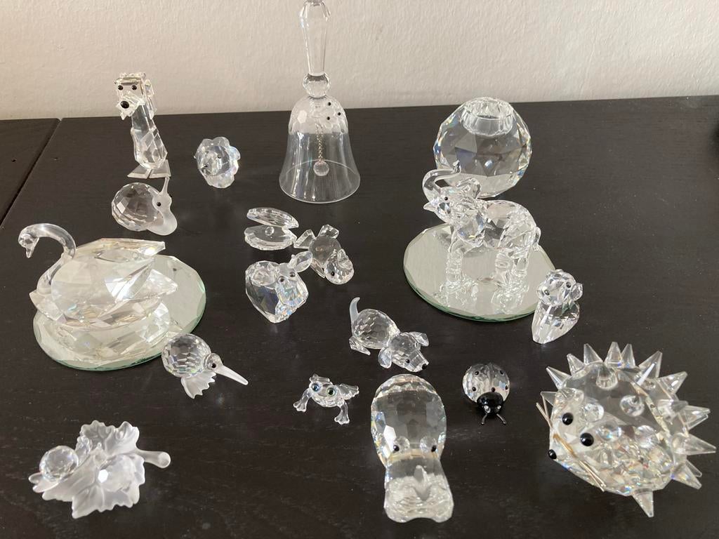18 Swarovski kristal figuurtjes - perfecte conditie, Verzamelen, Swarovski, Ophalen of Verzenden, Zo goed als nieuw, Figuurtje