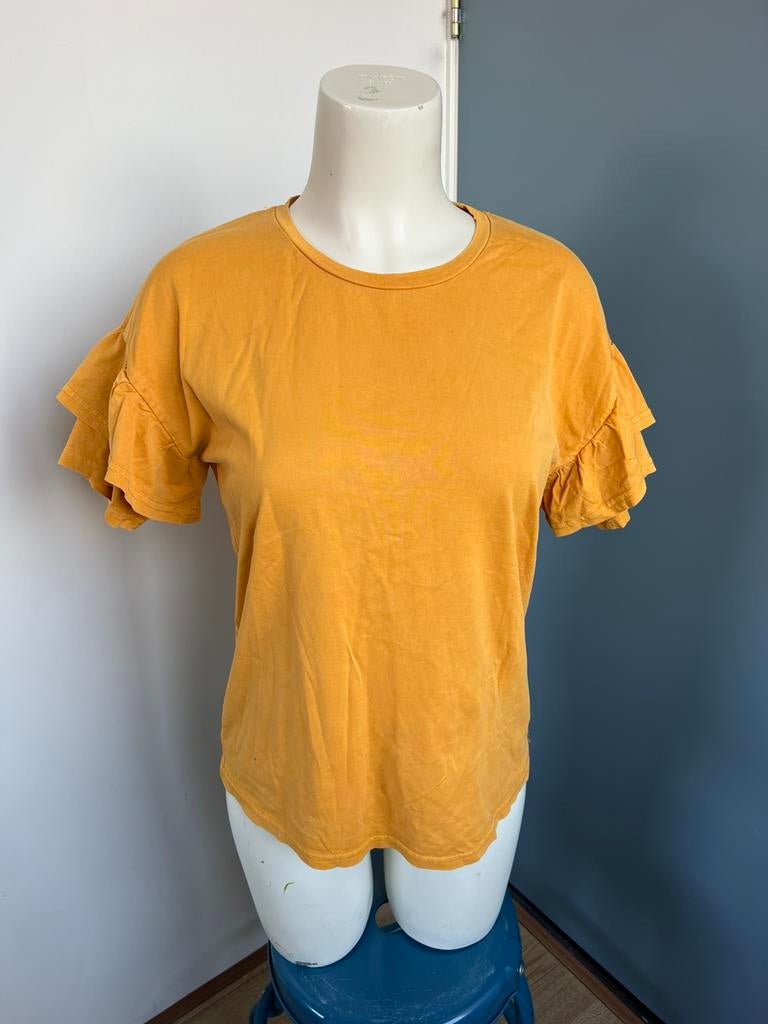 Sissyboy geel shirt top xs ruimvallend terese, Geel, Ophalen of Verzenden, Zo goed als nieuw, Korte mouw