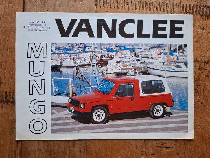 Vanclee Mungo folder, Boeken, Auto's | Folders en Tijdschriften, Gelezen, Overige merken, Ophalen of Verzenden