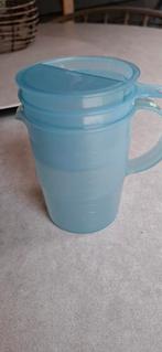 Tupperware maatbeker 500 ml met extra deksel, Ophalen of Verzenden, Gebruikt, Blauw, Beker of Kan