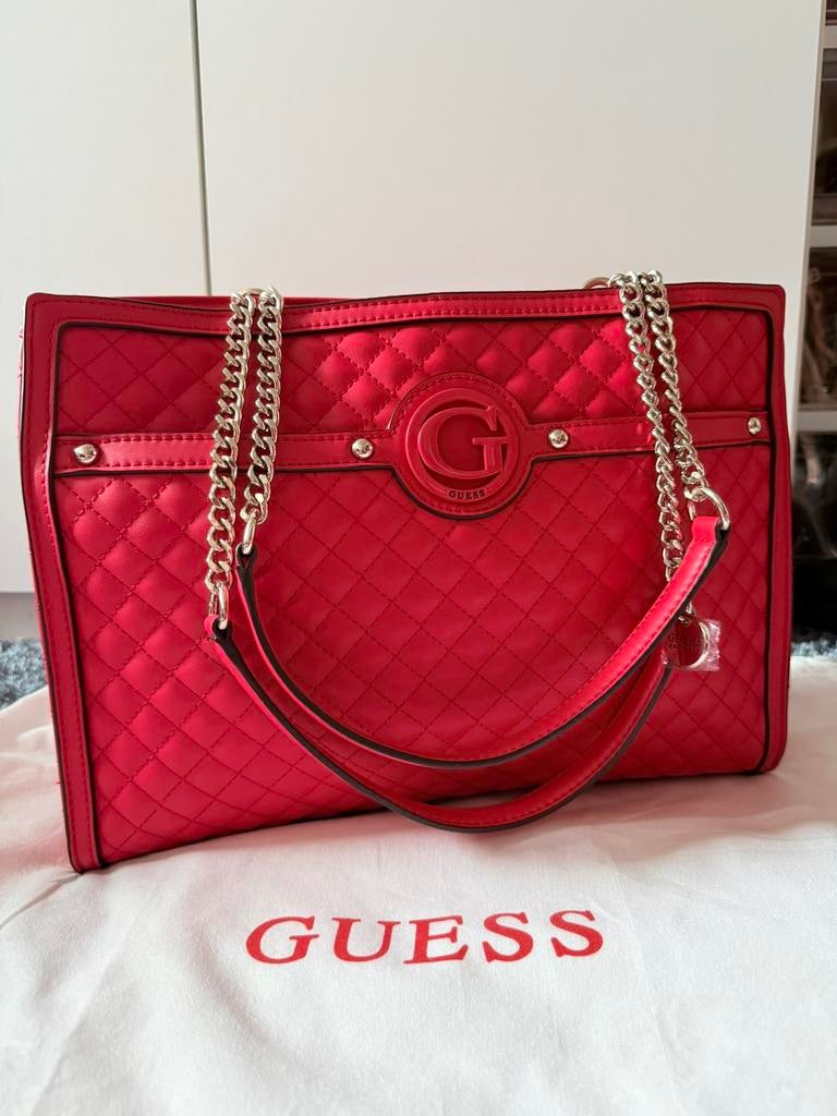 Guess schoudertas, Ophalen of Verzenden, Zo goed als nieuw, Rood, Schoudertasje