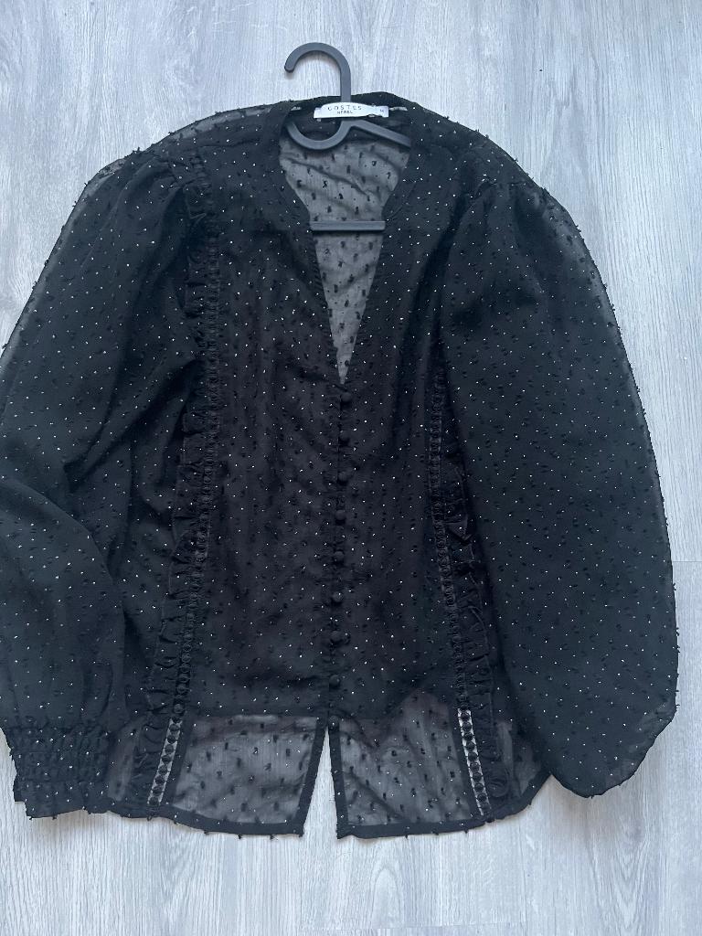 Blouse costes, Maat 38/40 (M), Zwart, Ophalen of Verzenden, Zo goed als nieuw