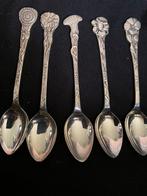 11 Verzilverde bloem lepeltjes, Ophalen of Verzenden