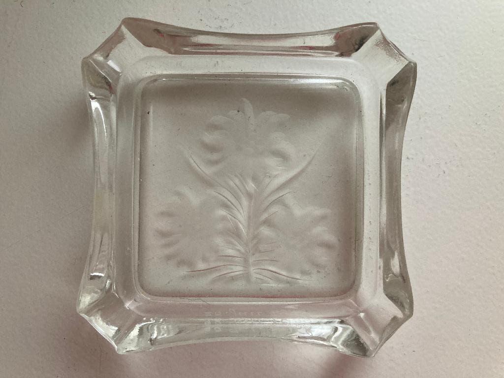 Brocante kristallen asbakje uit 1958, Ophalen of Verzenden