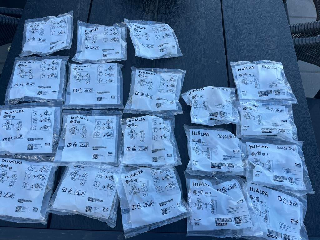 19 Ikea scharnieren, Ophalen of Verzenden, Nieuw, IJzer, Scharnier