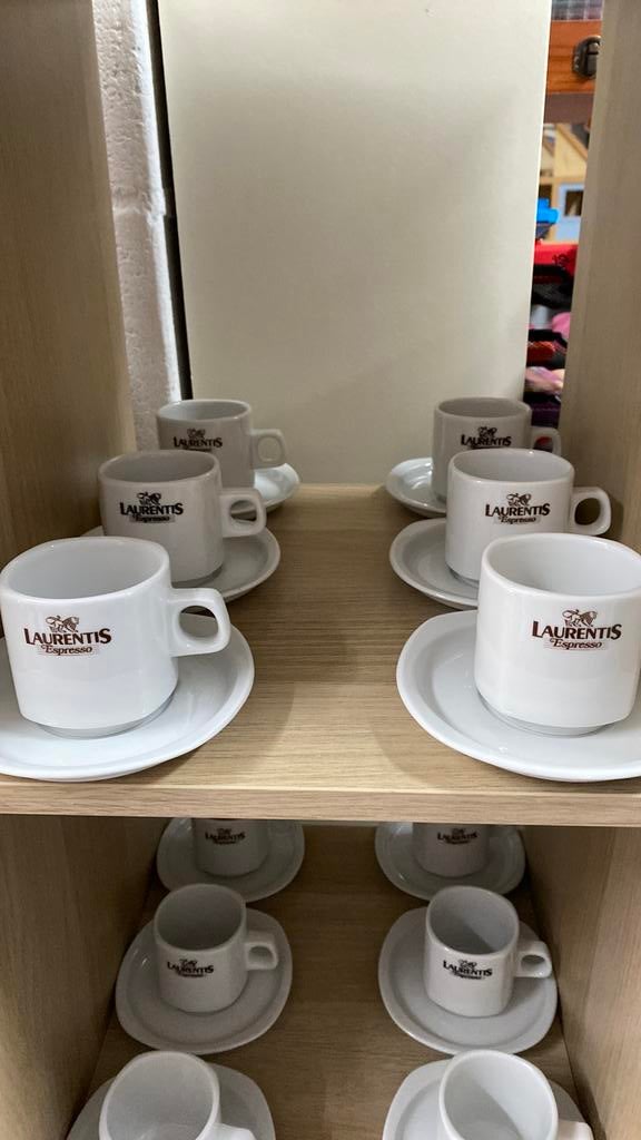 NIEUW 12 x kop en schotel van Laurentis, Ophalen, Nieuw, Kop(pen) en/of Schotel(s)