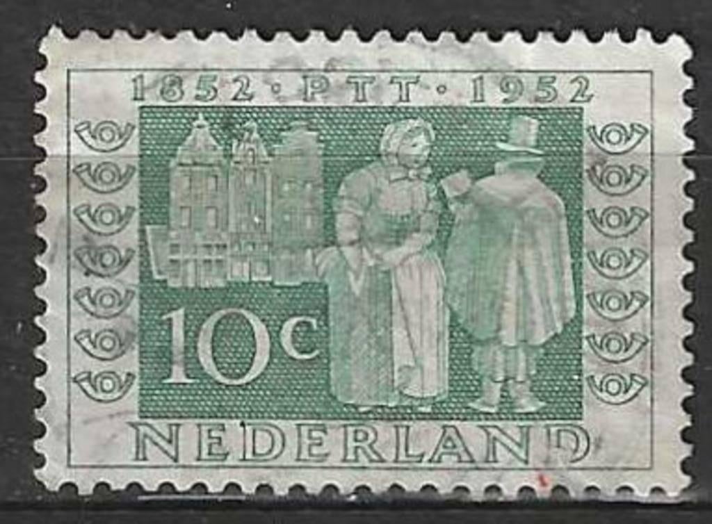 Nederland 1952 - Yvert 576 - 100 Jaar P.T.T. - 10 c. (ST), Verzenden, Gestempeld