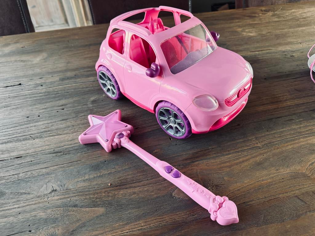 Bestuurbare Barbie auto, via toverstaf, Ophalen of Verzenden, Zo goed als nieuw