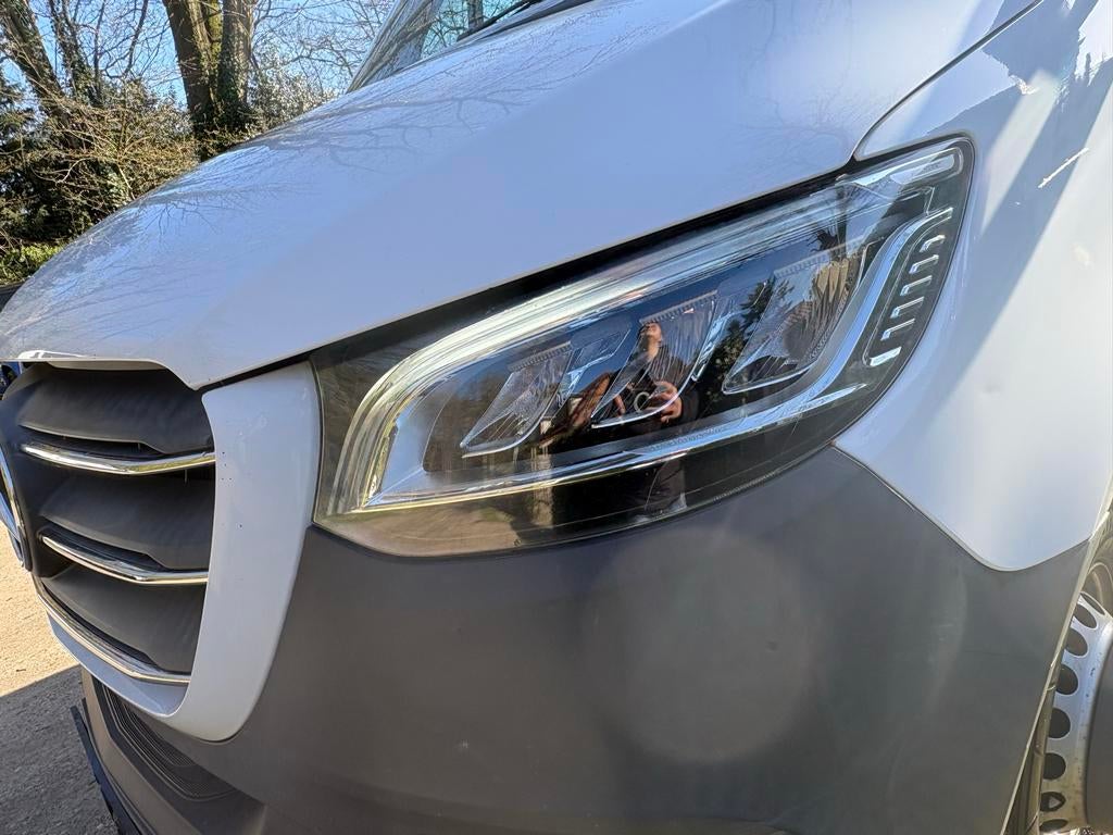 Mercedes Sprinter 2019 –oprijwagen – Dealer onderhouden –, Auto's, Automaat, Achterwielaandrijving, 4 cilinders, Wit