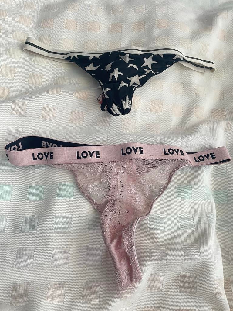 2 ongedragen strings maat S - Love Stories x H&M, Ophalen of Verzenden, Overige kleuren, String