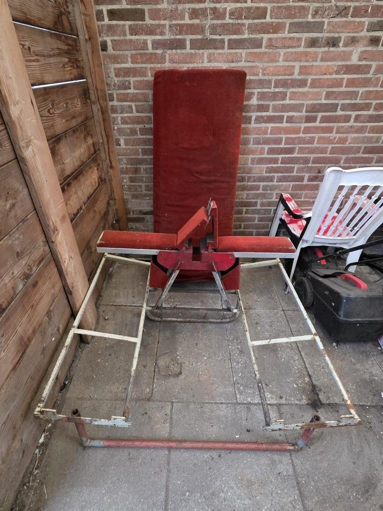 Treinbank Mat 54 dubbele bank treinstel 342, Verzamelen, Spoorwegen en Tramwegen, Ophalen, Gebruikt, Trein, Overige typen