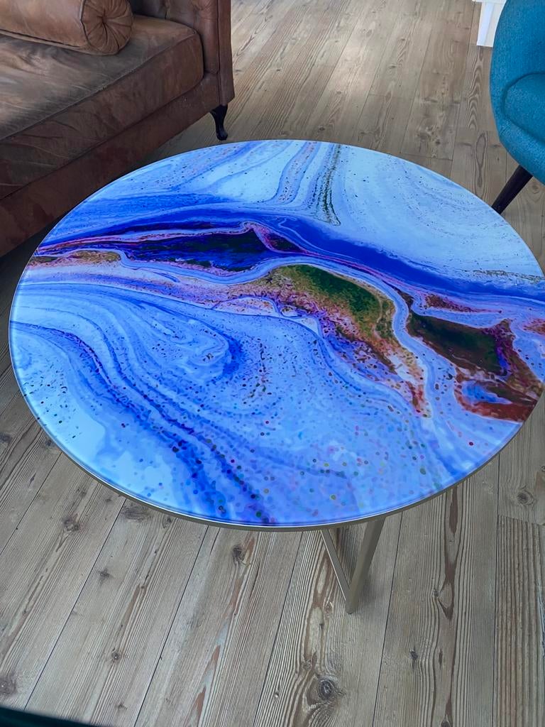 Mooie salontafel, Huis en Inrichting, Tafels | Salontafels, Ophalen, Rond, Minder dan 50 cm, 100 tot 150 cm