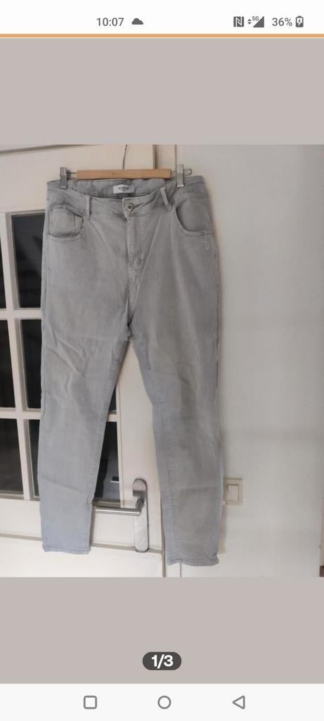 Lichtgrijze spijkerbroek, 46, Monday, Overige jeansmaten, Ophalen of Verzenden, Zo goed als nieuw