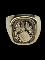 Gouden Heren Zegelring met Wapen, 20 of groter, Verzenden, ., Heer