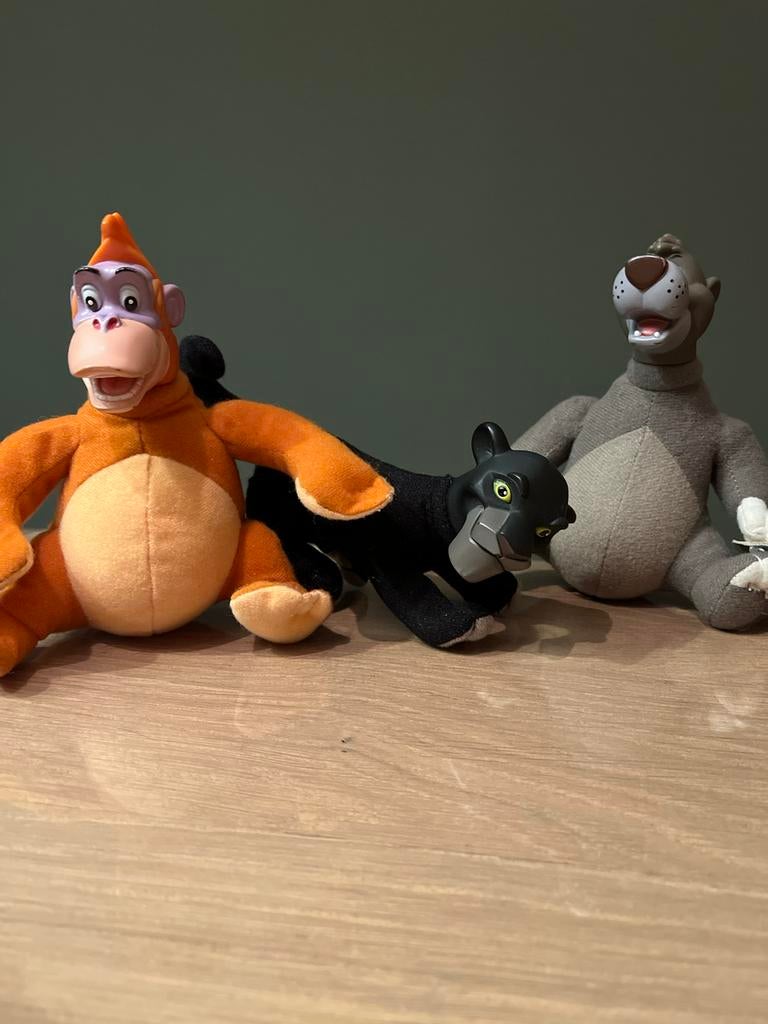 Leuke vintage Jungle book knuffels Disney, Verzamelen, Disney, Ophalen of Verzenden, Leeuwenkoning of Jungle Boek, Zo goed als nieuw