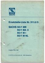 Sachs 50 Ersatzteile Liste (6200z) 1969 bromfiets, Ophalen of Verzenden