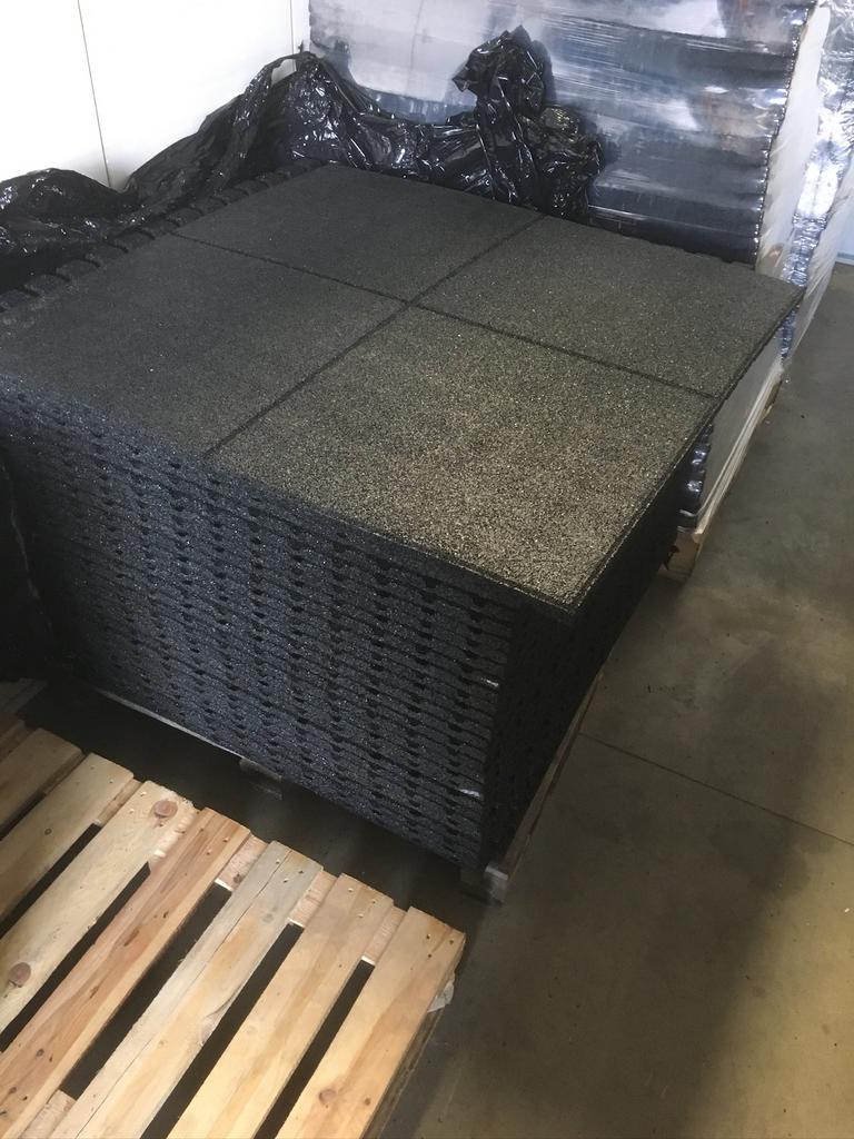 Grote rubber tegels 1000x1000x25mm zwart tuin terras dak enz, Ophalen of Verzenden, Nieuw