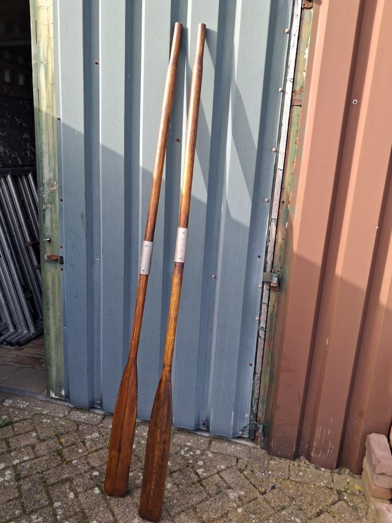 Houten peddels voor boot - Set van 2, Watersport en Boten, Peddels, Ophalen, Gebruikt, Enkelbladige peddel