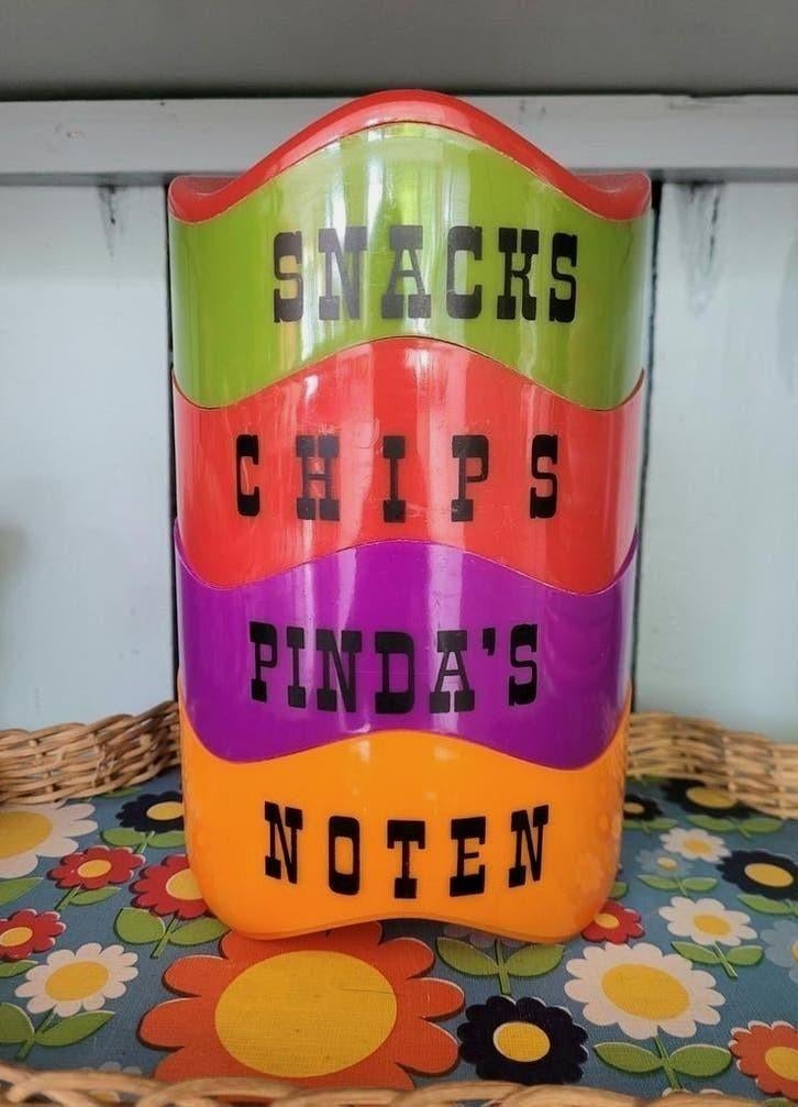 Retro hapjesset/ snacktoren ~, Ophalen of Verzenden, Huis en Inrichting