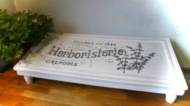 Brocante schrijftafel / lessenaar / winkel display/ toonbank, Antiek en Kunst, Ophalen of Verzenden