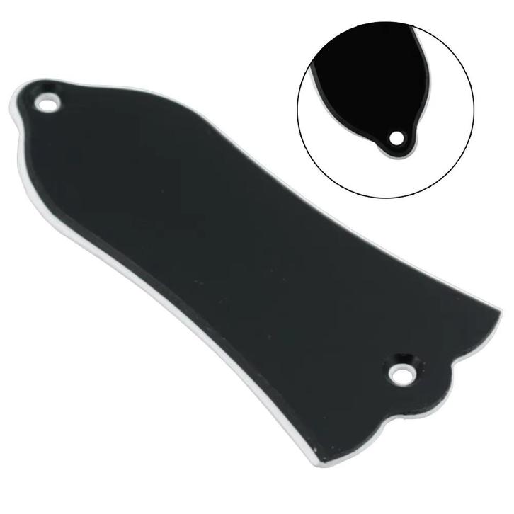 Truss rod cover les paul style 2-laags zwart/wit bell shape, Muziek en Instrumenten, Instrumenten | Onderdelen, Nieuw, Elektrische gitaar