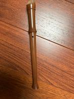 Houten blokfluit met foudraal en rager, Muziek en Instrumenten, Ophalen of Verzenden, Zo goed als nieuw, Met koffer, hoes of etui