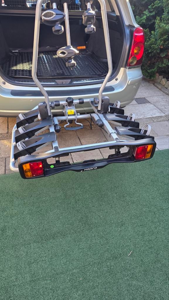 Fietsendrager voor 3 fietsen Hapro, Auto diversen, Fietsendragers, Ophalen of Verzenden, Gebruikt, Trekhaakdrager