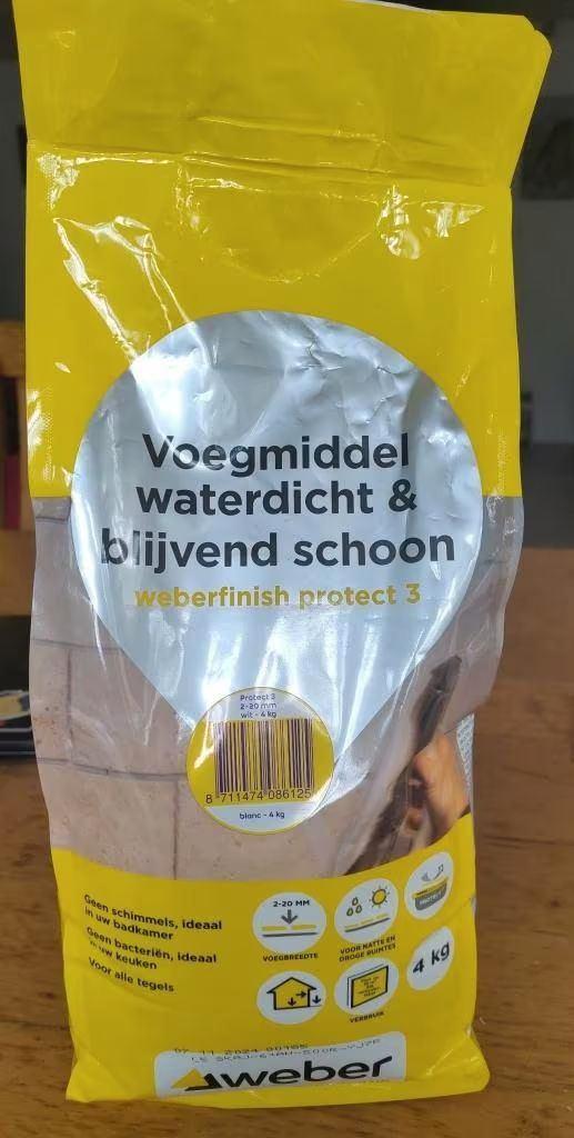 Voegmiddel wit 4 kg Waterdicht & blijvend schoon, Doe-het-zelf en Verbouw, Tegels, Nieuw, Wandtegels, Overige materialen, 60 cm of meer
