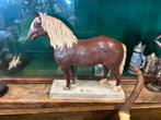Mooi paard model, hengst, papier-maché - 50x43cm, Ophalen of Verzenden, Gebruikt, Paard, Beeldje of Figuurtje