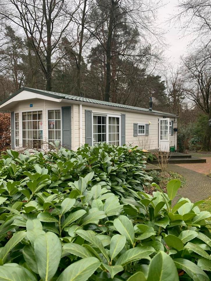 Chalet met 365 m2 eigen kavel., Vakantie, Vakantiehuizen | Nederland, Gelderland en Veluwe, Chalet, Bungalow of Caravan, Recreatiepark