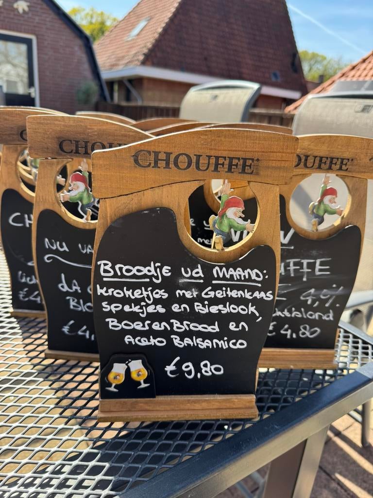 La chouffe bordjes, Ophalen of Verzenden, Zo goed als nieuw, Reclamebord, Plaat of Schild, Overige merken