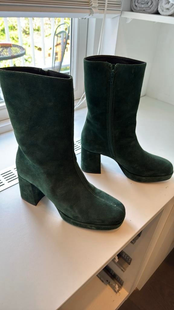 Groene laarzen maat 42 van Via Vai, Kleding | Dames, Schoenen, Zo goed als nieuw, Lage of Enkellaarzen, Groen, Ophalen of Verzenden
