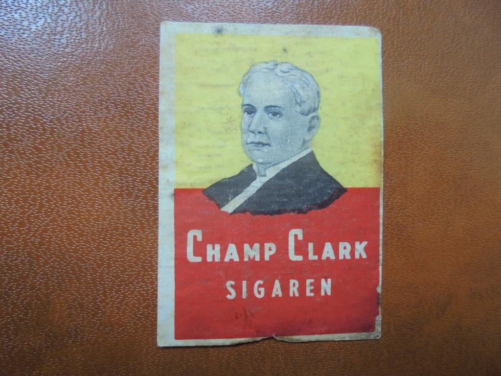 Oud lucifermerk Champ Clark sigarenfabriek Nieuwe Pekela, Verzamelen, Ophalen of Verzenden, Gebruikt, Luciferdoosjes of -merken