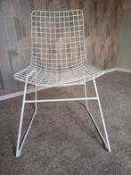 Draadstoel wit, Metalen draadstoel, Wit, Ophalen of Verzenden, Zo goed als nieuw