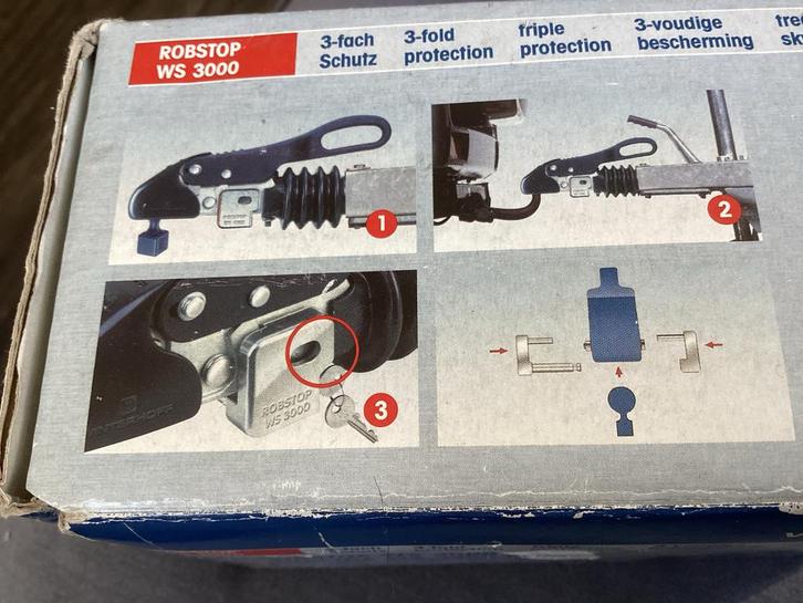Robstop WS 3000 koppelingslot, Caravans en Kamperen, Caravan accessoires, Gebruikt, Ophalen