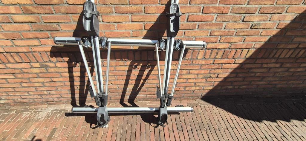 Farad dakdragers met 2 Menabo fietsdragers, Auto diversen, Fietsendragers, Gebruikt, Dakdrager, 2 fietsen, Ophalen of Verzenden