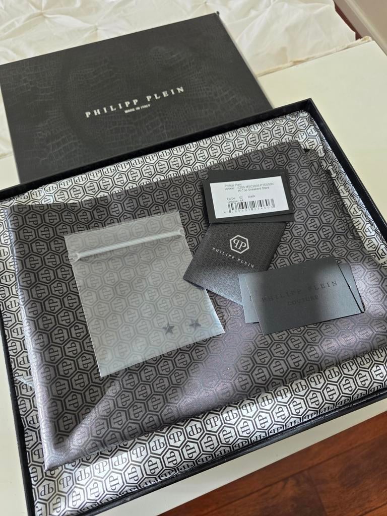 Philipp plein high top stars black size 44, Ophalen of Verzenden, Zo goed als nieuw, Zwart