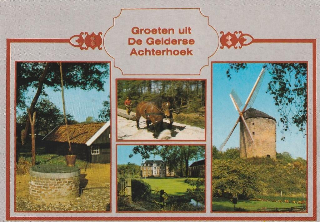 GELDERSE ACHTERHOEK Waterput Paard Molen Groeten, Verzenden, 1980 tot heden, Gelopen, Gelderland