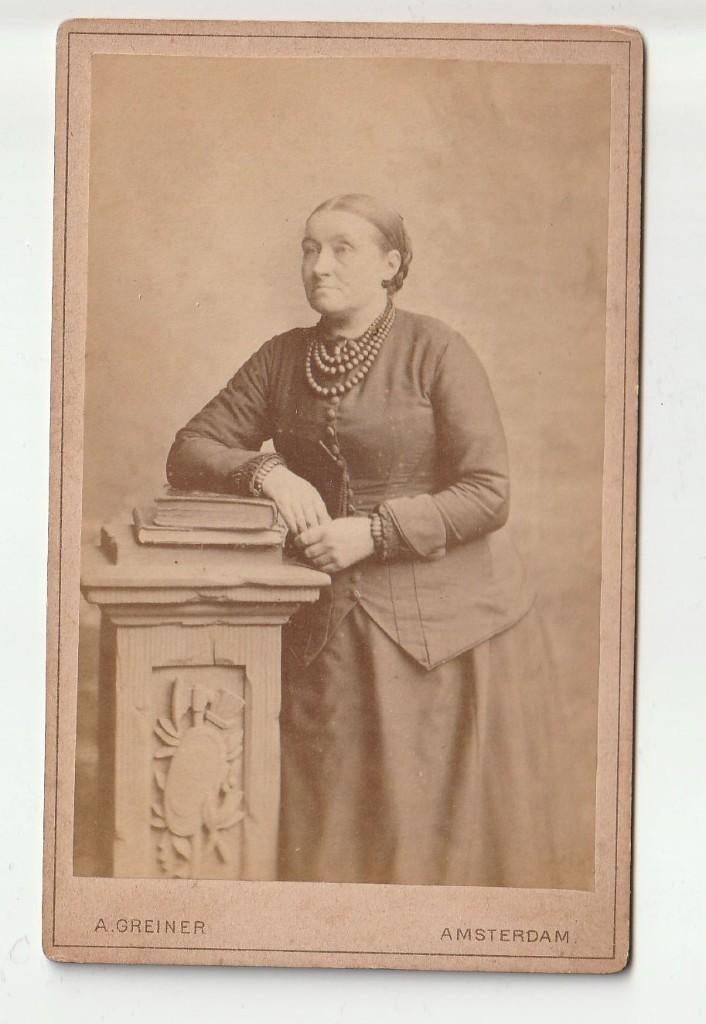 Carte de Visite: Portret vrouw (amsterdam), Verzenden, Voor 1940, Gebruikt, Overige onderwerpen