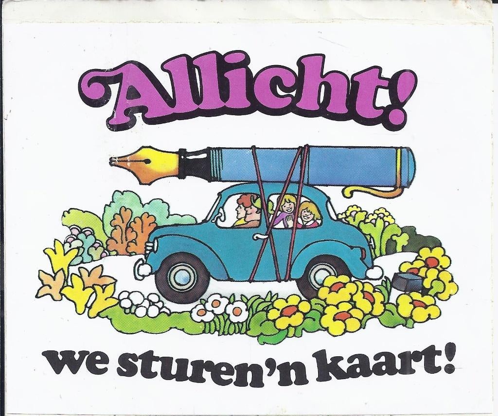 So228 sticker allicht wij sturen een kaart, Ophalen of Verzenden, Zo goed als nieuw, Bedrijf of Vereniging