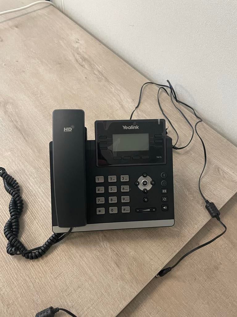 Nieuw Yealink SIP-T41S IP-telefoon met adapter, Ophalen of Verzenden, Nieuw, 1 handset