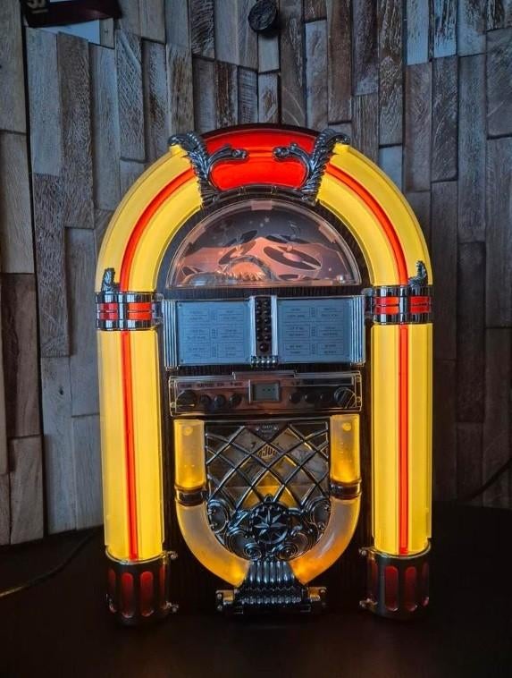 Skytronic Jukebox 100.107 met CD speler - H38 cm - Apart!, Verzamelen, Automaten | Jukeboxen, Ophalen of Verzenden, Zo goed als nieuw